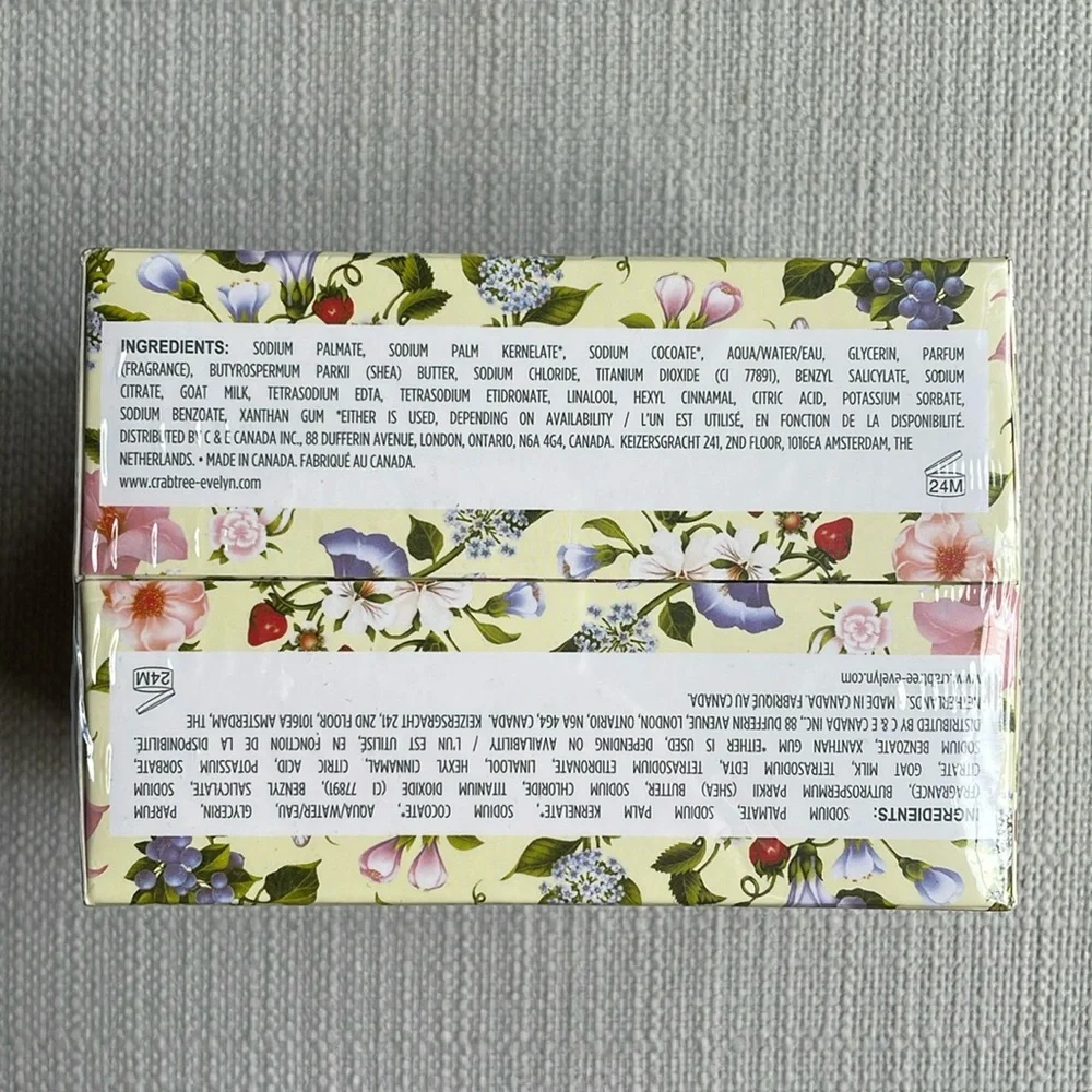 Crabtree & Evelyn Summer Hill tripled milled scented bath soap 200mg x 2